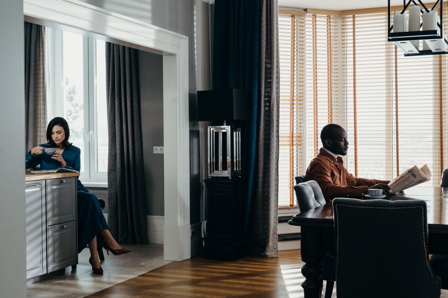 Elegant indoor scene featuring a couple enjoying a relaxed moment in a luxury apartment setting. — Optimizing Your Ho
